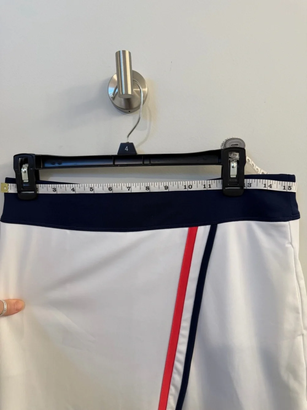 Callaway golf skirt. Size S. White with Navy/lighter red piping. - Picture 5 of 5